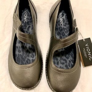 Vionic Metallic Mary Jane Flats